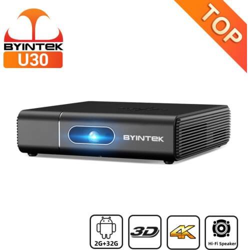 BYINTEK U30 Full HD 1080P 2K 3D 4K Android Smart TV Wifi Portable lAsEr Home LED DLP Mini Projector Beamer For Mobile Phone PC