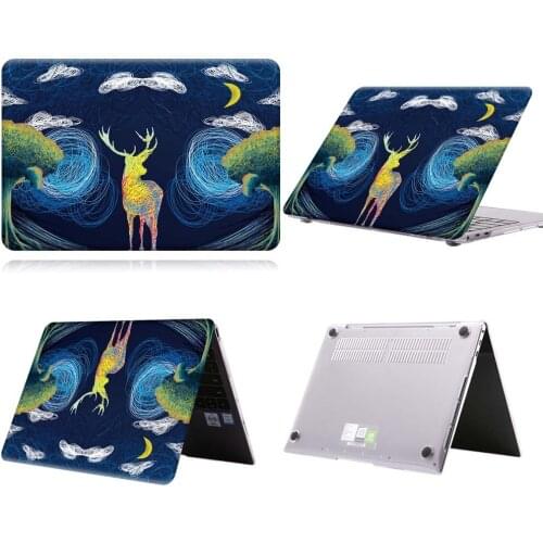Deer By The Tree Paint Pattern Laptop Case For MateBook 13/13 AMD Ryzen/14/D14/D15/X 2020/X Pro/Pro 16.1/Honor MagicBook 14/15