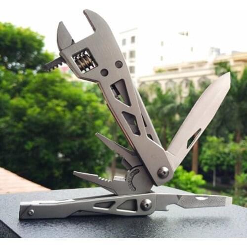 Wolface Wrench Pliers Outdoor Multi-function Tool Pliers Folding Knife Pliers Multi-purpose Adjustable Wrench Indoor and Outdoor