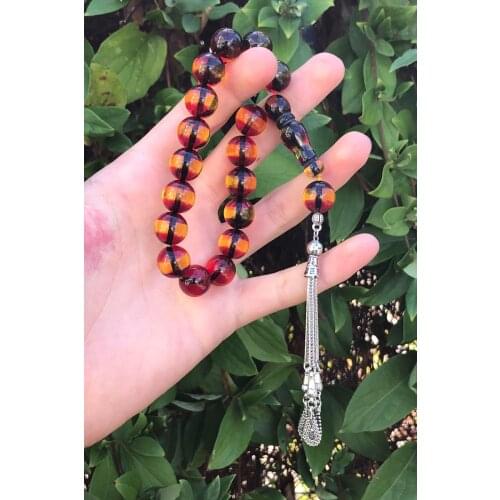Islamic Tasbih Muslim Rosary Beads 33 Prayer Rosary For Men Bracelet For Men Accessory amber oltu amber stone Handmade Turkey