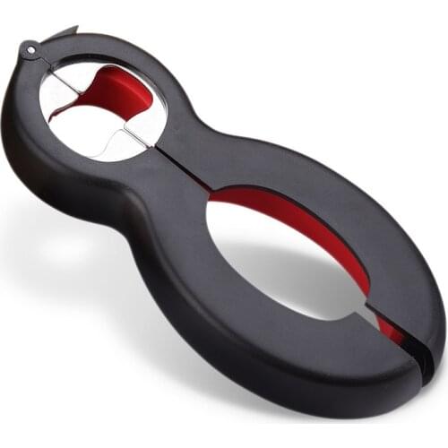 Six in one multifunctional creative can opener bottle opener can opener lid bag remover sealant tin foil lid