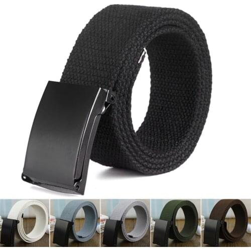 Men Belt New Fashion Unisex Army Tactical Waist Belt Jeans Male Casual Luxury Canvas Webbing Waistband Ceinture Femme 17 Colors