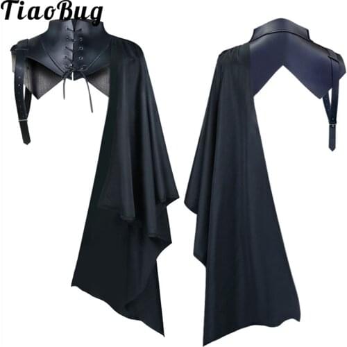 Steampunk Single Shoulder Armors Medieval Gothic Cape Retro Armor Shrug Knight Cosplay Costume For Men Women