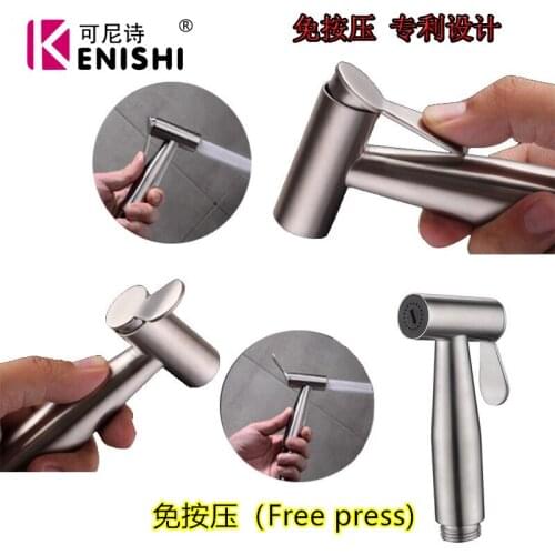 Stainless Steel Bidet Toilet Jet Set Handheld Hygienic Shower Douchette WC Shower Bidet Sprayer Gun Hand Held Spray Toilet Bidet