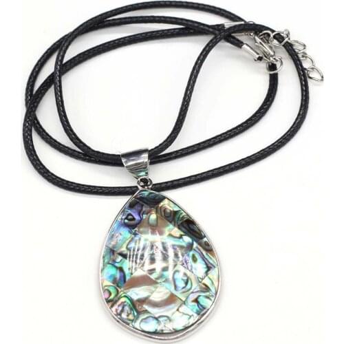 Natural Freshwater Shell Necklace Pendants Simple Water Drop Charm Abalone Reiki Heal Good Quality Women Necklace Jewelry