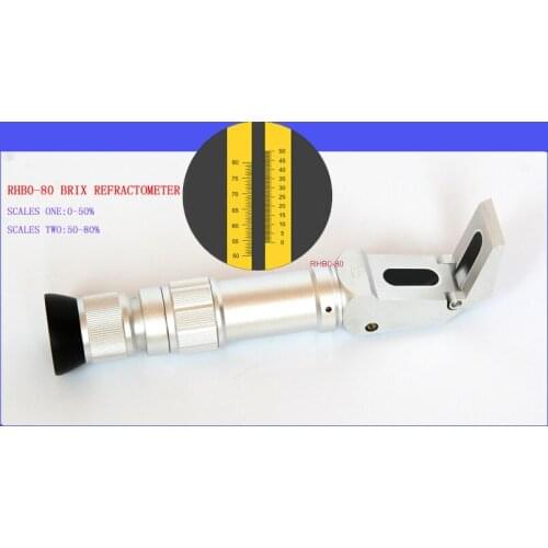 Wholesale Excellent quality Hand-held Brix Refractometers(0 - 80%Brix) RHB0-80 (two scales)