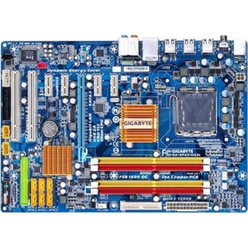 Original For Gigabyte GA-EP43-US3L Desktop Motherboard EP43-US3L P43 Socket LGA 775 DDR2 ATX (Version randomly sent)