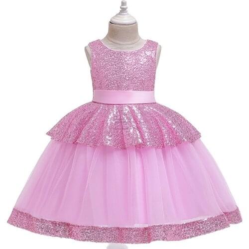 Girls Dress Elegant Princess Dress Kids Dresses For Girls Costume Wedding Party Sequins Ball Gown Children Clothing vestidos
