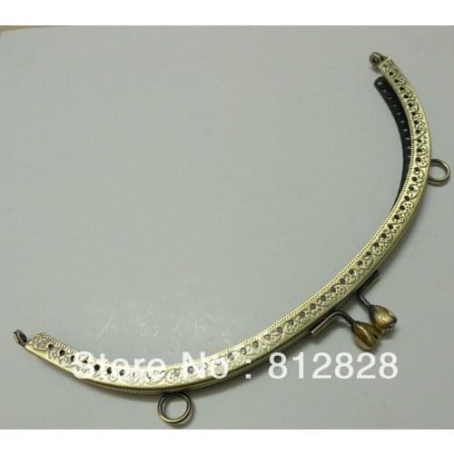 5pcs 20cm Half Round Antique Bronze Purse Frame with Sewing Holes