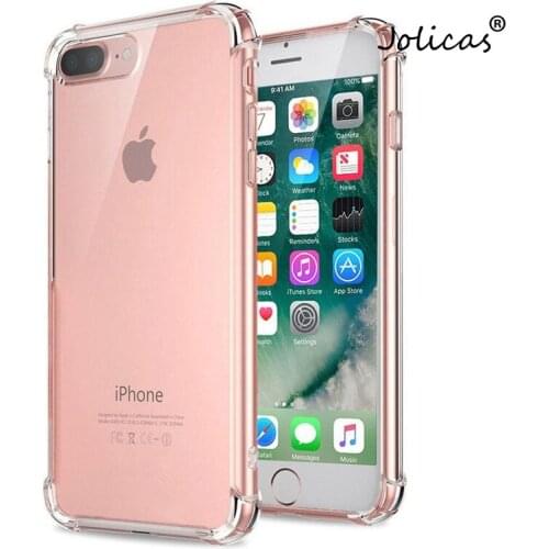 Transparent Case for iPhone 8 7 6 6s Plus X Case for iPhone 5 5s SE Shockproof Air Cushion Silicone Soft Cover for iPhone 7 8 6