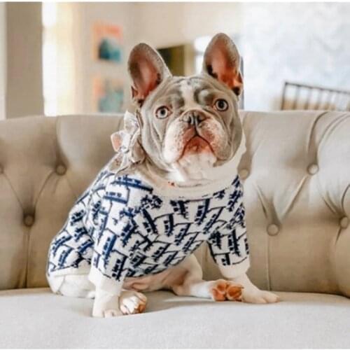 Luxury Designer New Dog Sweater Luxury Fabric Dog Clothes Pet Jacket Comfortable and Super Soft French Bulldog Corgi Bichon