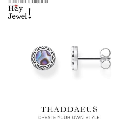 Abalone Mother-of-pearl Studs Earrings,2020 Colours with a Shimmering Touch Bohemia Gift 925 Sterling Silver Jewerly For Women