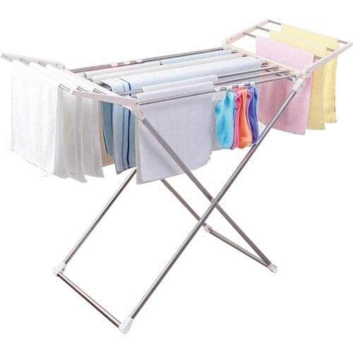 Indoor Balcony Folding Clothes Drying Rack Protable Laundry Dryer Hanger Shelf with Socks Clips Household DQ1808