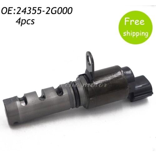4PCS 24355-25000 24355-2G000 VVT Variable Timing Solenoid for HYUNDAI GENESIS SONATA SANTA FE TUCSON KIA OPTIMA SPORTAGE SORENTO