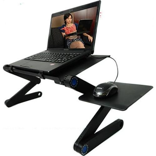 Portable Adjustable Aluminum Notebook Computer Desk Ergonomic Computer Desk Tray Computer Desk Stand Notebook Desk Stand