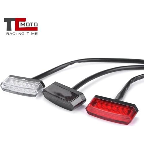 Motorcycle Scooter ATV Bike Red Rear Tail 12V Mini 6 LED Universal Low Consumption Stop Brake LED Tail Stop Lamp Emark