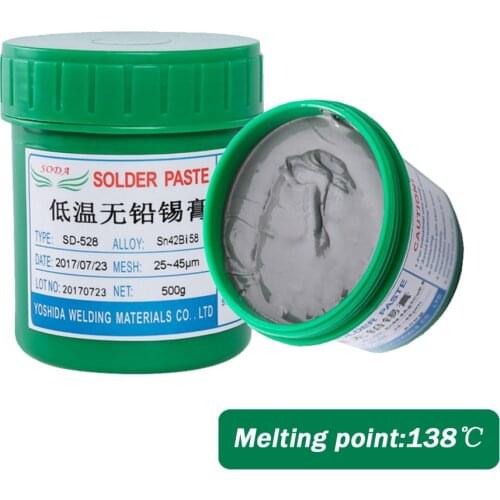 High Quality Lead-Free Solder Paste SD-528 Fresh Low Temperature BGA Solder Paste Sn42Bi58 For BGA soldering paste solder SMT