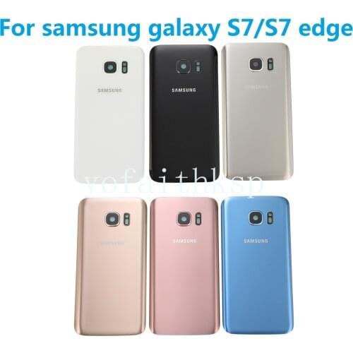 SAMSUNG Galaxy S7 G930F / S7 EDGE G935F Back Glass Battery Cover Rear Door Housing Case Samsung S7 Edge Back Glass Cover