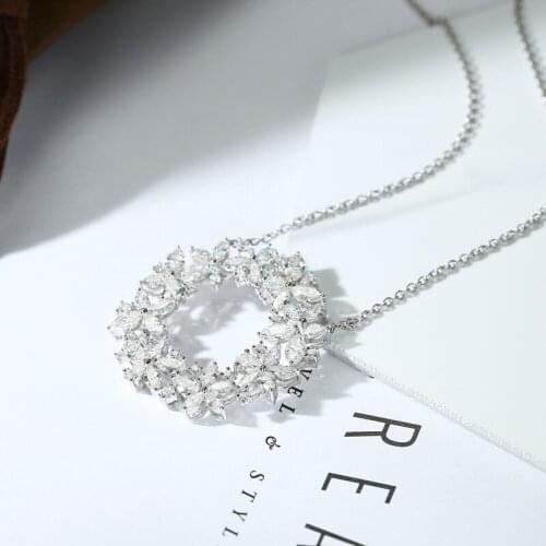 Brillian New2020 Japan And Korea Aaacz Garland Womens Pendant Necklace Wedding Bride Fashion Luxury Jewelry korean Fashion