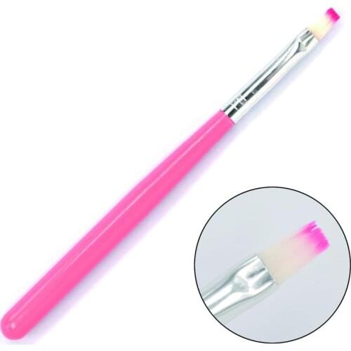 LCJ 1 PC Professional Manicure Brush Pink Wood Handle Builder UV Gel Drawing Painting Brush Pen For Manicure 06