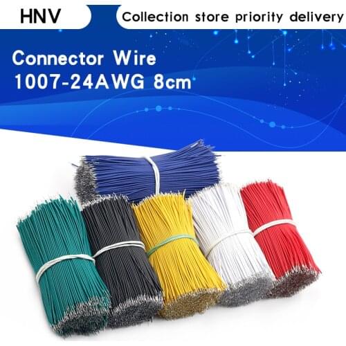 100Pcs 24AWG Tin-Plated Breadboard PCB Solder Cable 24AWG 8cm Fly Jumper Wire Tin Conductor Wires 1007-24AWG Connector Wire