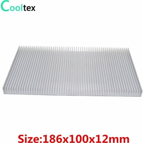 186x100x12mm Aluminum Heatsink DIY Heat Sink Radiator Cooler Cooling for Chip LED Electronic Heat Dissipation