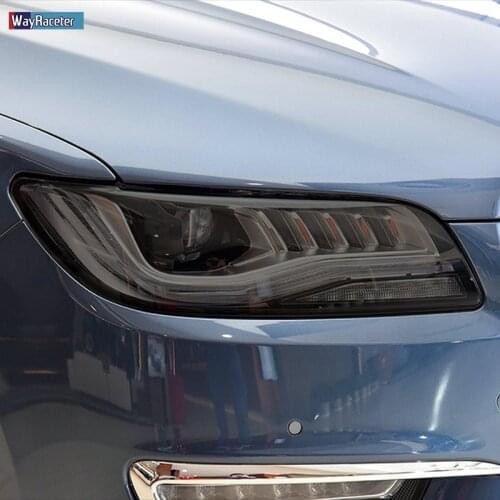 2 Pcs Car Headlight Protective Film Headlamp Transparent Black TPU Sticker For Lincoln MKZ 2017 2018 2019 2020 Accessories