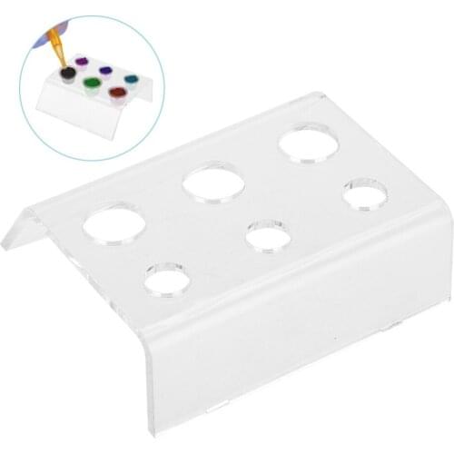 4pcs 6 Holes Pigment Container Stand Tattoo Accessories Acrylic Tattoo Permanent Makeup Microblading Pigment Cup Cap Ink Holder