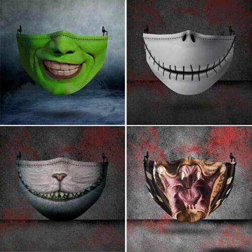 Half Face Scare Cover for Halloween Cosplay Props Scary Mouth Cover Halloween Festival Party Supplies 5 pack XIN-Shipping