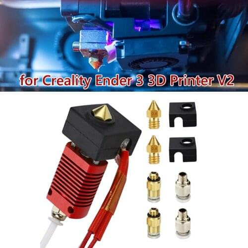 9x Assembled Extruder Hot End MK8 Nozzle for Creality Ender 3 V2 3D Printer Accessories Brass Nozzle Pneumatic Connector
