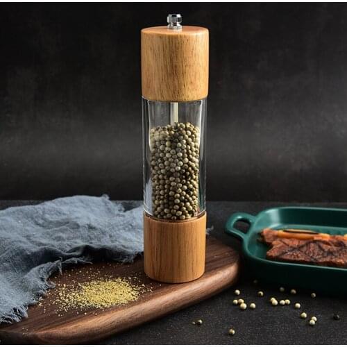 Acrylic Manual Pepper Spice Ceramic Core Grinder Black Pepper Powder Coffee Bean Grinder Kitchen DIY Creative Gadget Accessories