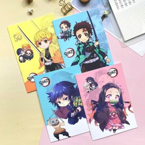 Anime Demon Slayer Kimetsu No Yaiba Kamado Tanjirou Nezuko Notepad Hard Cover Notebook Memo Time Organizer Kids Boy Girl Gift