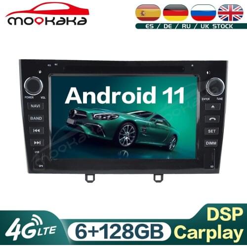For Peugeot 408 2007-2010 Android 11 6G+128GB Car Multimedia Player GPS Navigation Audio Stereo Head Unit Carplay DSP