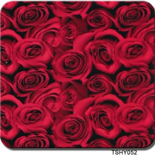 Free shipping 0.5mX2m red rose hydro transfer printing CSHY052 water transfer film