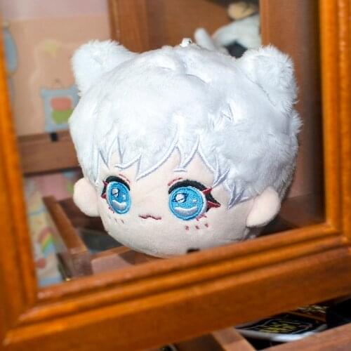 Japan Anime Jujutsu Kaisen Gojo Satoru Cute Cosplay 10cm Plush Dango Dolls Bag Pendant Keychain Keyring Toy Xmas Gift