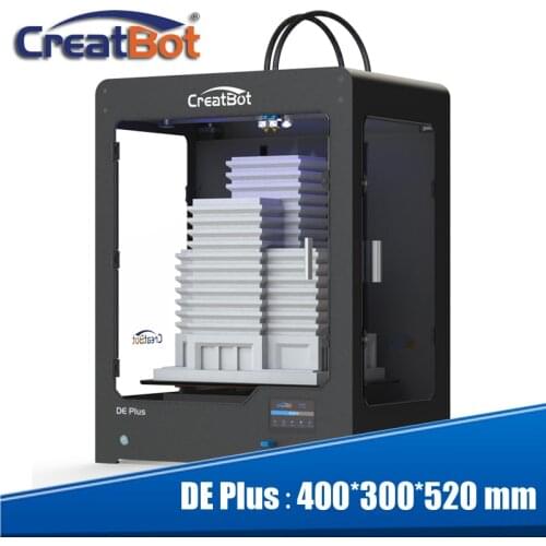 Creatbot 0.4mm Nozzle three 400 degree extruders Metal Frame Build Size 400*300*520 mm 3 PLA/ABS 3D printer DE plus 03(DF03)