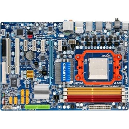 For Gigabyte GA-MA770-UD3 Original Used Desktop Motherboard GA-MA770-UD3 770 Socket AM2+ DDR2 On Sale