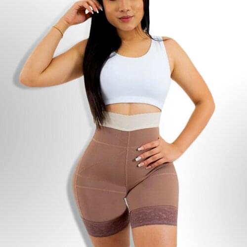 Double Compression Shaping Shorts Slimming Fajas Lace Body Shaper Girdle Flat belly Skims Butt Lifter