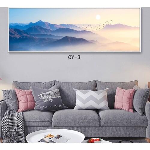 HD Print Canvas Wall Art Living Room Home Decoration Picture Sunset Mountain Bird Group Pictures Landscape Poster Art Painting