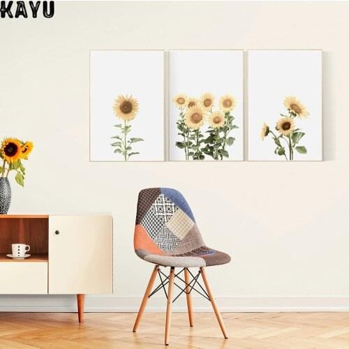 Sunflower Canvas Painting Rustic Home Decor Wall Pictures for Living Room Tropical Decoration Landscape Poster Floral Print Home