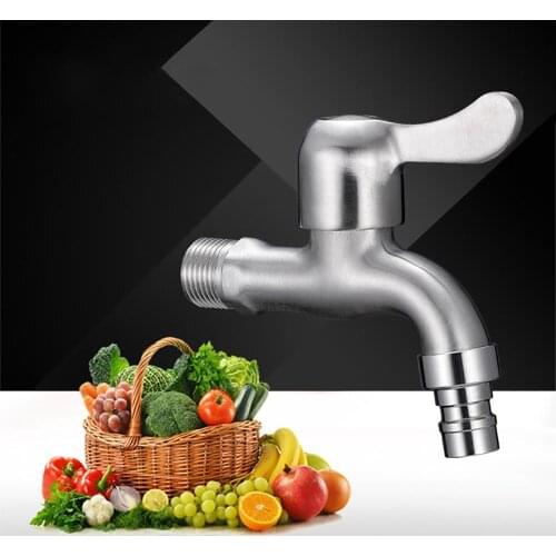 Stainless Steel Faucet Spray Painting Bath Sink Faucet Bathroom Cold and Hot Tap Crane 90 Rotating Garden Faucet Adapter