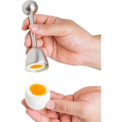 Stainless Steel Egg Opener Metal Boiled Raw Egg Topper Cutter Scissors Convenience Entertainment Egg Shell Opener Kitchen Tools