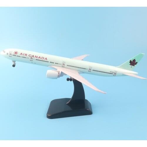 AIR CANADA Airlines Boeing 777 20cm Alloy Metal Plane Model Airplane Model w Stand Aircraft pulley landing gear Collect gifts
