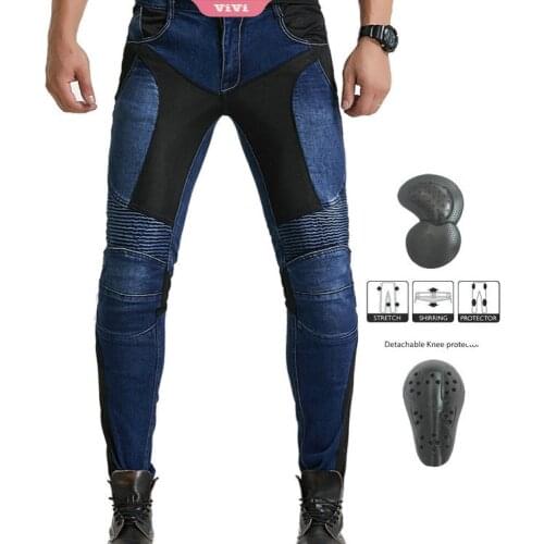 Motorcycle Pants Protection Lining Motorbike Trousers with 2 Pair Protect Pads