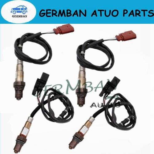 Set of 4 Upstream & Downstream Oxygen Sensor For Audi A4 Quattro 2005-2006 A4 05 3.0L 06A906262AJ, 06A906262BG, 06A906262BM