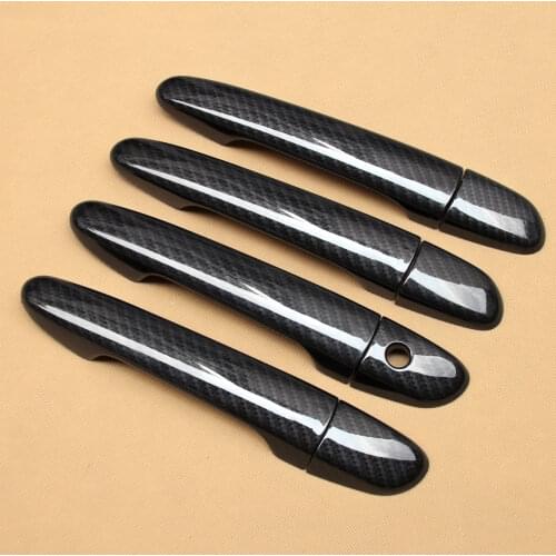 Carbon Fiber Look Car Door Handle Cover 8Pcs For Mazda 2 3 6 CX-3/5/9 BM BN DJ DL DK GJ GL KE KF TC CX3 CX5 CX9 Molding Part