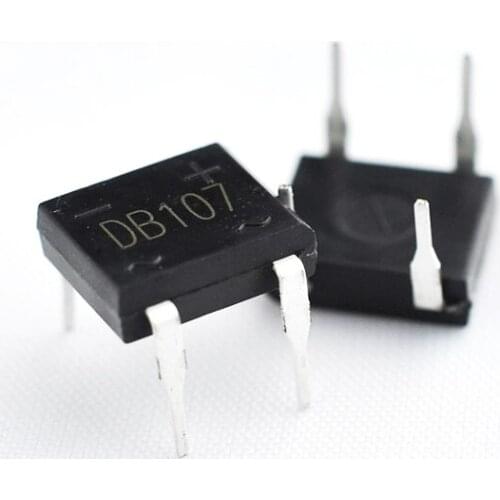 20PCS/LOT DB107 db107 dip4 dip 1A 1000V Single Phases Diode Rectifier Bridge