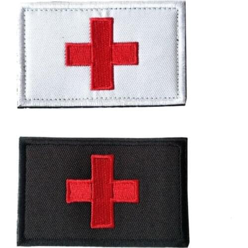 Red Cross Paramedic Army Combat Morale First Aid Patches Tactical Medical Armband Insignia Patch Badge Patch