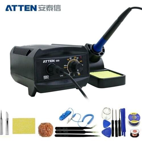 ATTEN soldering station new AT989 electric soldering iron soldering station 65W temperature adjustable ceramic heater