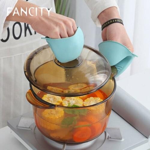 FANCITY Kitchen household microwave oven special insulation clip anti-scald gloves baking thickened high temperature resistant